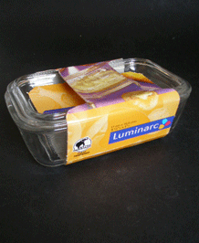 VINTAGE LUMINARC OF FRANCE COW BUTTER DISH