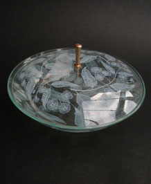 CHANCE GLASS CALYPTO POWDER BOWL DESIGNED BY MICHAEL HARRIS 1959