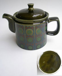 RETRO 1970s ARTHUR WOOD GREEN TEAPOT