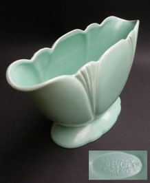  LARGE DARTMOUTH DEVON POTTERY TURQUOISE VASE