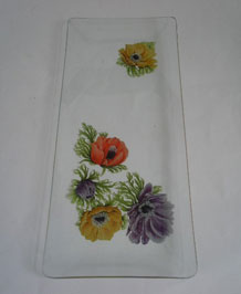 CHANCE GLASS ANEMONE SANDWICH PLATE