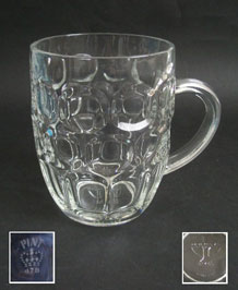  RAVENHEAD DIMPLE ONE PINT CROWN BEER MUG DESIGNED BY A.H. WILLIAMSON 1960s