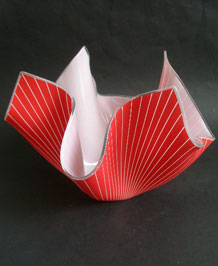 CHANCE GLASS LARGE HANDKERCHIEF VASE