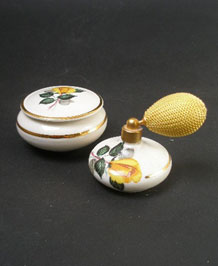 1960S BAVARIAN PORCELAIN ATOMISER AND POWDER BOWL