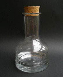  DARTINGTON GLASS CARAFE (FT49) WITH CORK STOPPER DESIGNED BY FRANK THROWER