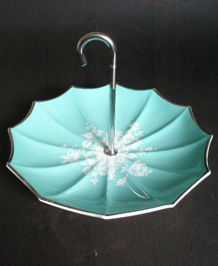 MIDWINTER STYLECRAFT UMBRELLA CAKE PLATE IN RHAPSODY PATTERN