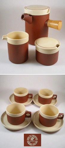     HORNSEA CINNAMON COFFEE / TEA SET DESIGNED BY QUEENSBERRY AND HUNT