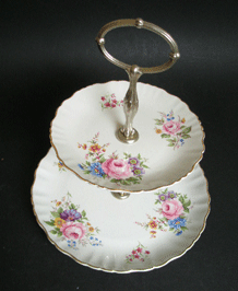 QLD FOLEY JAMES KENT TWO TIER CAKE STAND