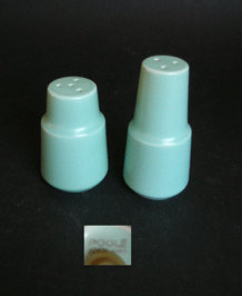 POOLE POTTERY ICE GREEN SALT AND PEPPER