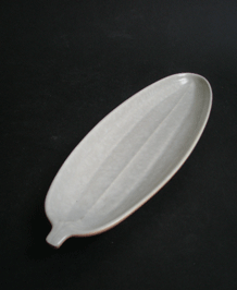 POOLE POTTERY TWINTONE  CUCUMBER DISH C97 PEACH AND SEAGULL STANDARD SIZE