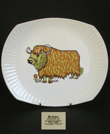                                 RETRO 1970s BEEFEATER ENGLISH IRONSTONE [STAFFORDSHIRE] STEAK AND GRILL PLATE