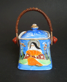 VINTAGE KLIMAX PRESERVE / JAM POT WITH CANE HANDLE