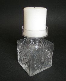 DARTINGTON GLASS DAISY CANDLEHOLDER (FT60) DESIGNED BY FRANK THROWER IN 1968
