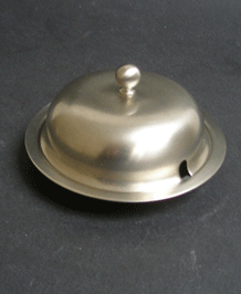 OLD HALL STAINLESS STEEL ROUND BUTTER DISH