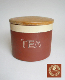 HORNSEA CINNAMON STORAGE JAR FOR TEA
