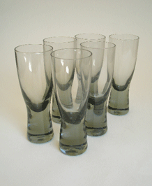                                       HOLMEGAARD CANADA PORT / SHERRY GLASSES (x6) DESIGNED BY PER LUTKEN