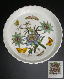 PORTMEIRION BOTANIC GARDEN 27cm FLAN / QUICHE DISH DESIGNED BY SUSAN WILLIAMS ELLIS IN 1972