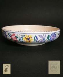 POOLE POTTERY 1950s BOWL IN CS DESIGN BY TRUDI CARTER