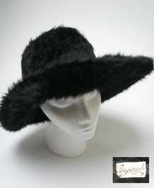 VINTAGE 1960s BRYWARD BLACK CLOSE FAUX FUR HAT