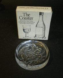 DARTINGTON GLASS BOTTLE COASTER (FT332) IN ORIGINAL BOX DESIGNED BY FRANK THROWER