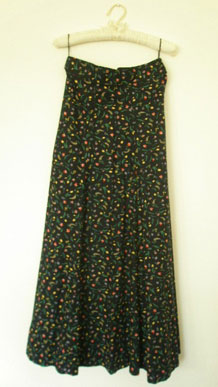 VINTAGE 1960s SLEEVES OF LONDON COTTON PRINT MAXI SKIRT