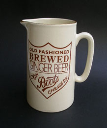 BOOTS THE CHEMISTS GINGER BEER JUG