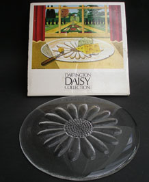 DARTINGTON GLASS DAISY CHEESE PLATTER DESIGNED BY FRANK THROWER IN ORIGINAL BOX