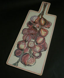                                       VINTAGE MELAMINE GARLIC BREAD BOARD