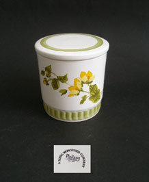 VINTAGE PALISSY CREEPING JENNY AND MEADOW CLOVER STORAGE JAR