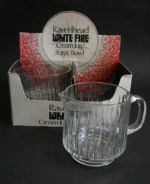                                RAVENHEAD WHITEFIRE CREAM JUG AND SUGAR BOWL IN ORIGINAL BOX