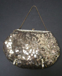  1960s  FRENCH SEQUINED EVENING BAG