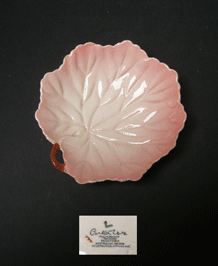 CARLTON WARE PINK LEAF JAM / PRESERVE DISH