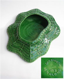 DARTMOUTH POTTERY FLORAL DISPLAY DISH